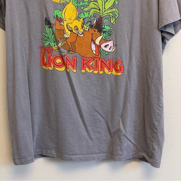 Disney XL short sleeve t-shirt The Lion King Simba Timon Pumba gray green - Picture 3 of 7